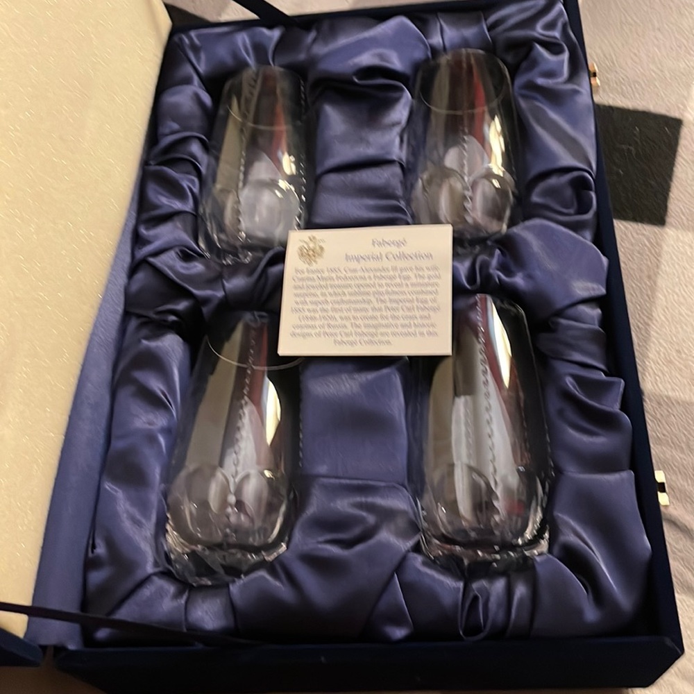 NEW in box Faberge glasses